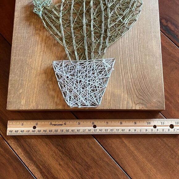Saguro Cactus String Art on Wood Wall Hanging - Picture 3 of 5